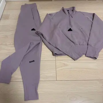 ZNE 하프 지퍼 맨투맨 셋업 연보라