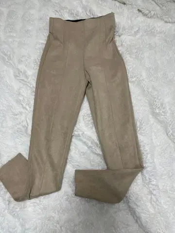 ZARA 베이지 스웨이드풍 하이웨스트 팬츠