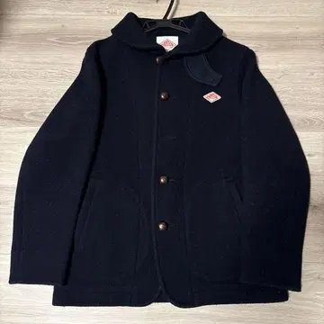 울 네이비 코트 단추식