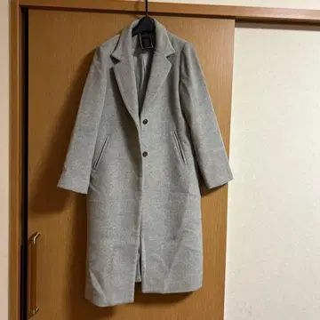 그레이 롱 코트 울풍