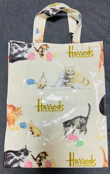 해롯/Harrods 토트백 고양이 고양이 고양이