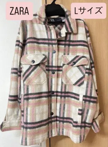 ZARA 24% 울 체크 무늬 자켓