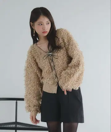 raffime 니트 가디건 베이지