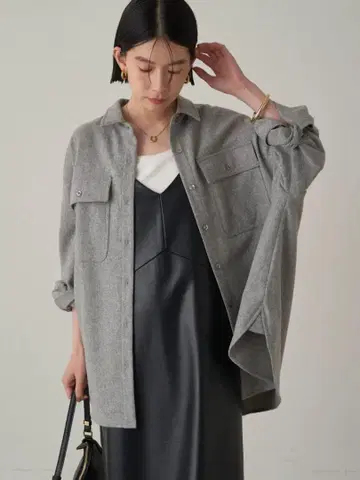 [ Loungedress ] 자수 울 셔츠