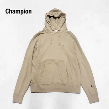 [ Champion ] 챔피온 빅백 스크립트 후드티 L 베이지