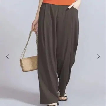 뷰티 앤 유스 폴리에스테르 블렌드 백 밴딩 팬츠 XS