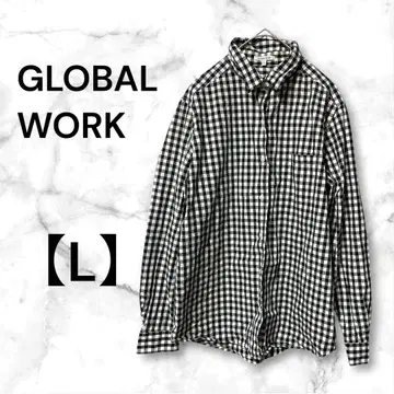 GLOBAL WORK 글로벌 워크 와이어 셔츠 깅엄 체크