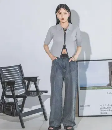 JEANASIS 턱 데님 와이드 팬츠