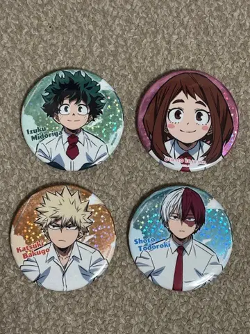 나의 히어로 아카데미아 키라키라 캔뱃지 4개 세트