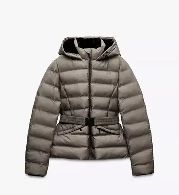 ZARA 자라 워터&윈드 프로텍션 벨트 부착 후드 아노락