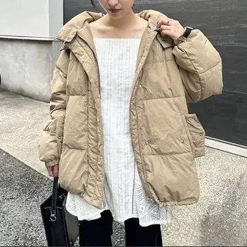 래글런 볼륨 패딩 자켓