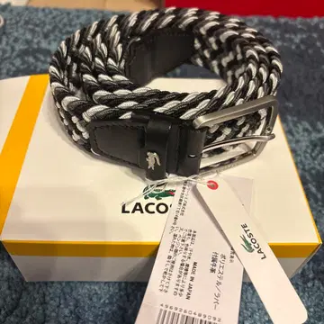 LACOSTE 웨빙 벨트 블랙과 화이트