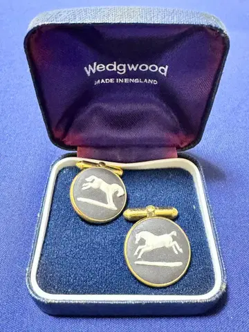 Wedgwood 빈티지 말 모티브 커프 링크스