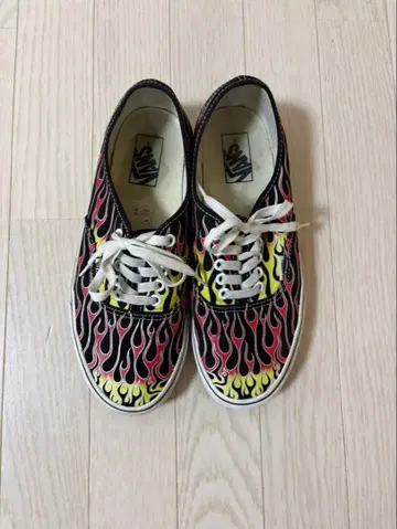 VANS AUTHENTIC 프레임 패턴 불꽃 27.0cm