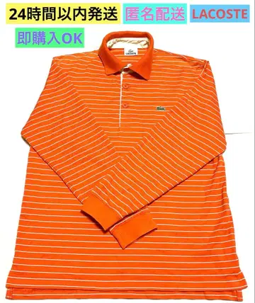 라코스테 긴팔 피케 셔츠 오렌지 사이즈 4