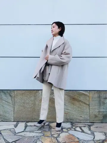 유니클로 더블 페이스 숏코트 택 포함 새상품 정가 7990엔