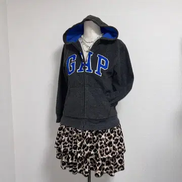 GAP 후드 부착 후드티 그레이/블루