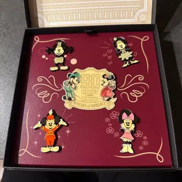 디즈니 미키마우스 90주년 한정판 핀 배지 5개 세트