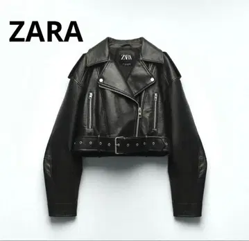 ZARA 블랙 가죽 라이더 자켓