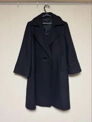 ZARA WOMAN 블랙 피 코트 M