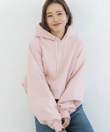coca 복슬복슬 속기모 크롭 후디 후드티 핑크