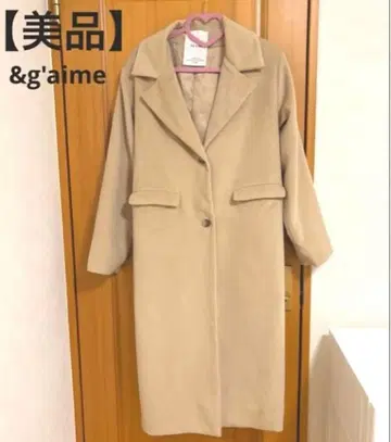 [ 새상품급 ] 완판템 &g'aime 앙제 롱 체스터 코트 백 벨트