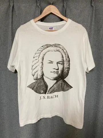 더블 웍스 J.S. BACH T셔츠 쳐염 프린트