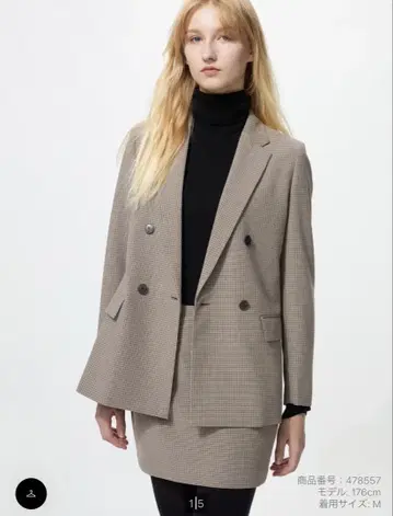 UNIQLO 더블 자켓 브라운 S 사이즈