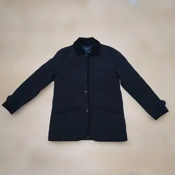 PLST 블랙 퀼팅 코트