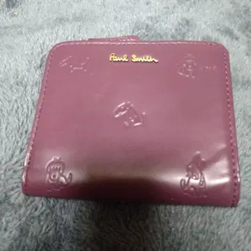 폴스미스 PaulSmith 접이식 지갑 소가죽/양가죽 버건디