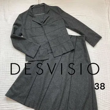 새상품급 DESVISIO 그레이 스커트 셋업 38 모 울 가을/겨울