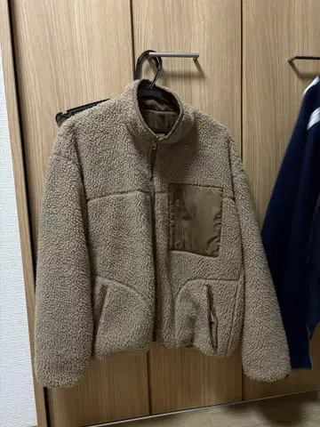 베이지 플리스 자켓 보아 자켓