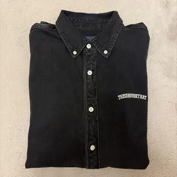 Thisisneverthat Washed Denim Shirt Black