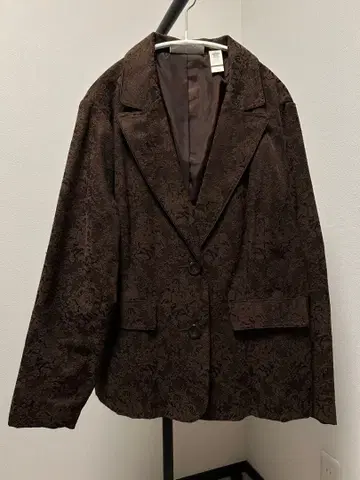 빈티지 자켓 브라운 자수