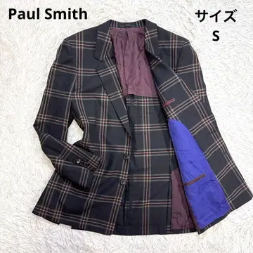 [미사용에 가까움] 폴스미스 테일러드 자켓 체크 블랙 S