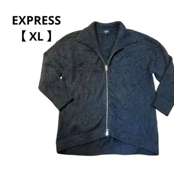 EXPRESS [ XL ] 에프레스 블랙 지퍼 스웨터