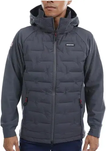 브리핑 MENS 하이브리드 다운 후드티 BRG223M36