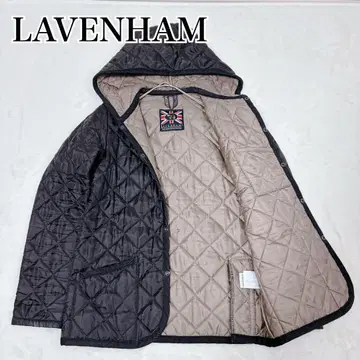 [ 새상품급 ] LAVENHAM 퀼팅 자켓 덴함 블랙 M 사이즈
