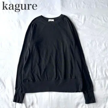 카구레 새상품급 크루넥 돌먼 슬리브 티셔츠 코튼 스티치