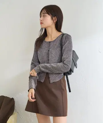 카스타네 라메 2WAY 가디건 미사용