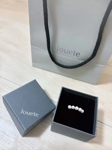 Jouete 골드 펄 반지