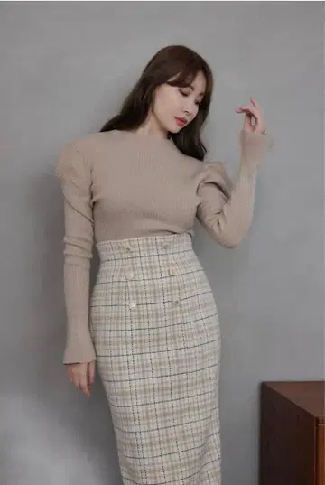 herlipto Plaid Long Skirt