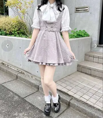 ROJITA 하트 버클 자카드 올인원 ( 그레이 )