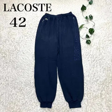 [레어] LACOSTE 라코스테 문자 악어 맨투맨 팬츠 네이비 42