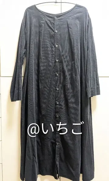 스튜디오 클립 코듀로이 긴팔 원피스 블랙 2WAY 루즈핏