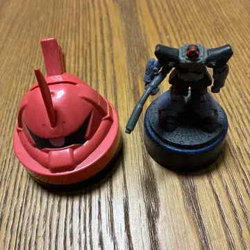 기동전사 건담 자쿠 헤드 스탠드 & 돔 연필깎이 2세트