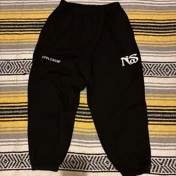 APPLEBUM 블랙 스웨트 팬츠 Nas