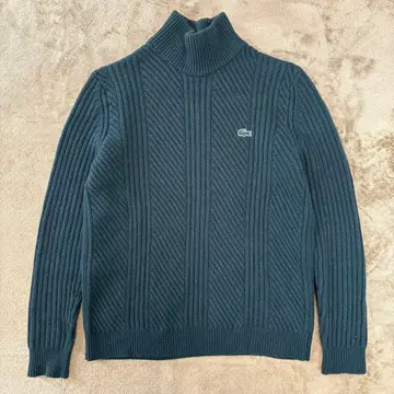 [ 희소 ] LACOSTE 라코스테 하이넥 니트 스웨터 다크 그린