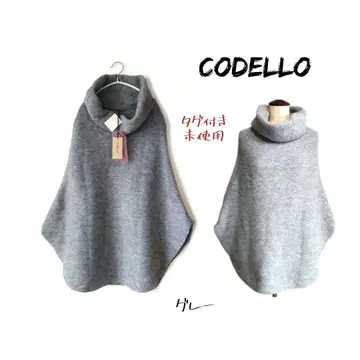 [택 포함] CODELLO 코델로 판초 터틀넥 기모 그레이