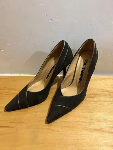 COMEX 블랙 스웨이드 하이힐